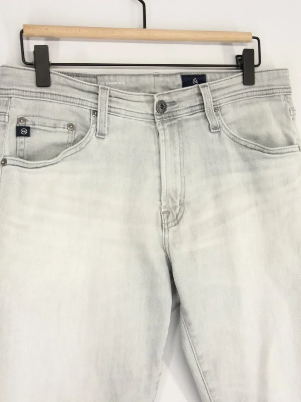 AG Adriano Goldschmied The Graduate Jeans Mens 31x28 Gray Tailored Leg Stretch